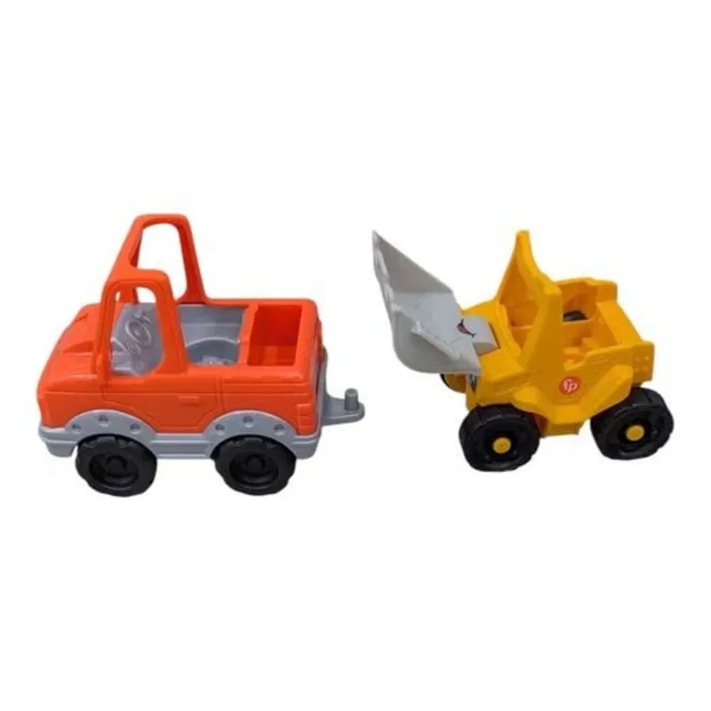 Little People Fisher Price vehicle garbage bulldozer helicopter firetruck pickup